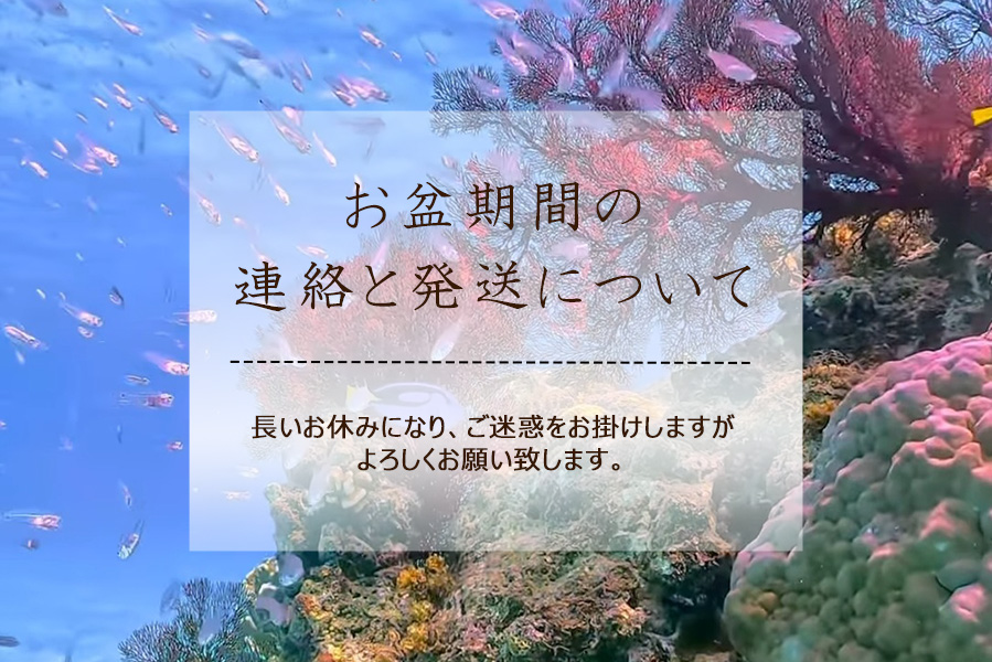 お盆期間のご連絡と発送について